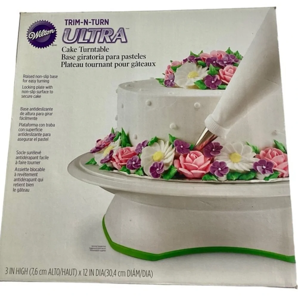 NIB! Wilton Ultra Trim n Turn Cake Decoration Table Turntable